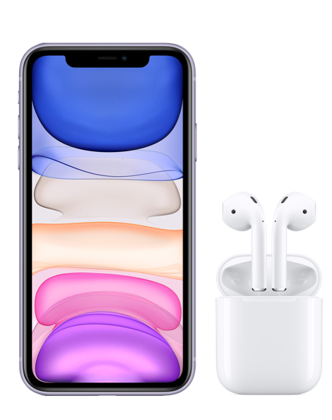 Apple iphone 11 with airpods sale